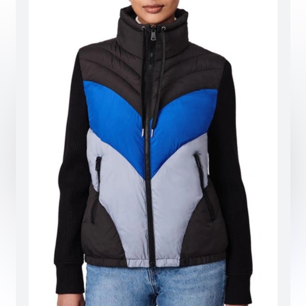 Bernardo colorblocked puffer jacket